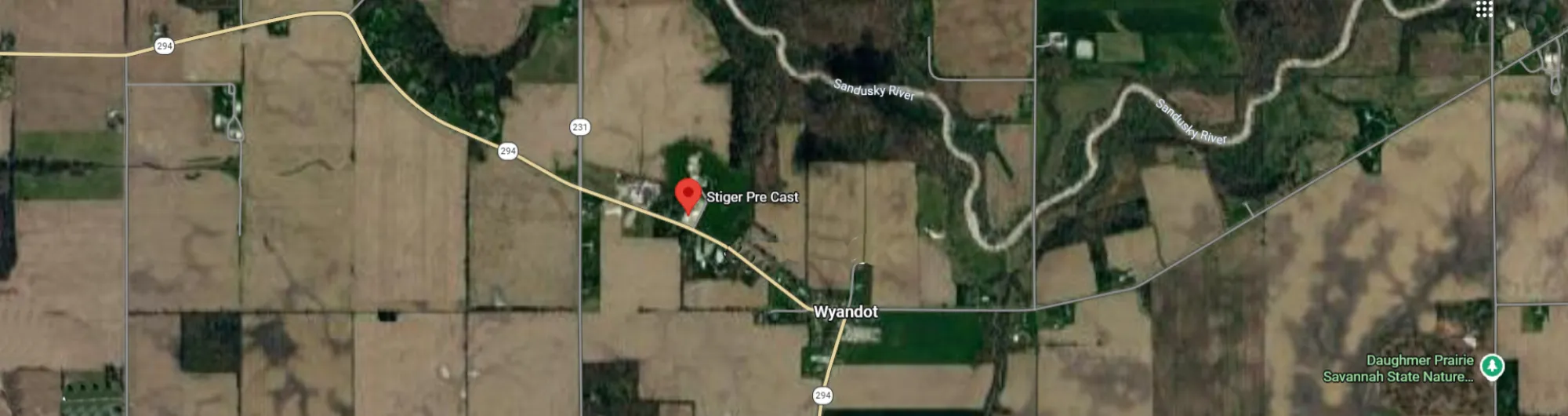 Google Map for Stiger Precast in Nevada, Ohio.