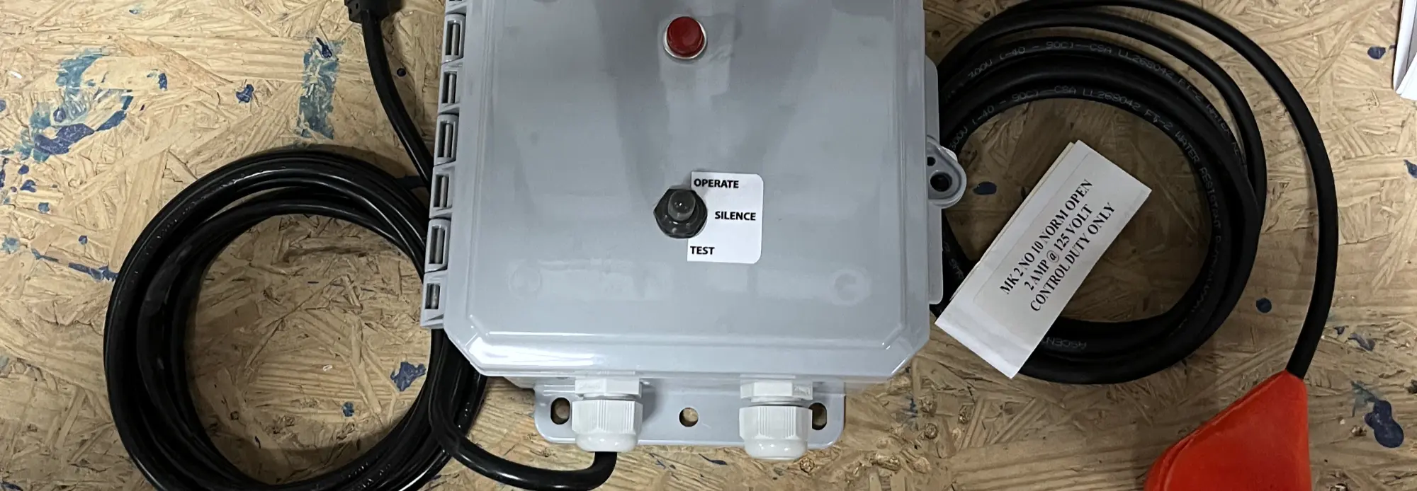 high water alarm with float