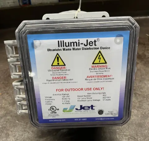 Jet ultraviolet control panel
